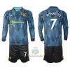 Maglia da Calcio a Maniche Lunghe Manchester United Cristiano Ronaldo 7 Alternativa 2021-22 per Bambino